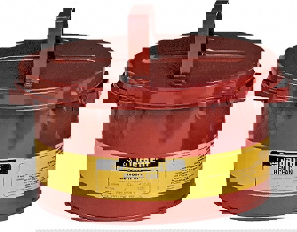 1 Gallon Capacity, Coated Steel, Red Bench Can